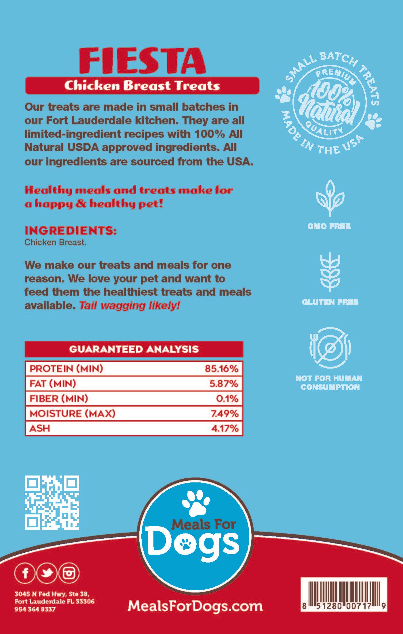 Fiesta Chicken Breast Treats | Meals for Dogs
