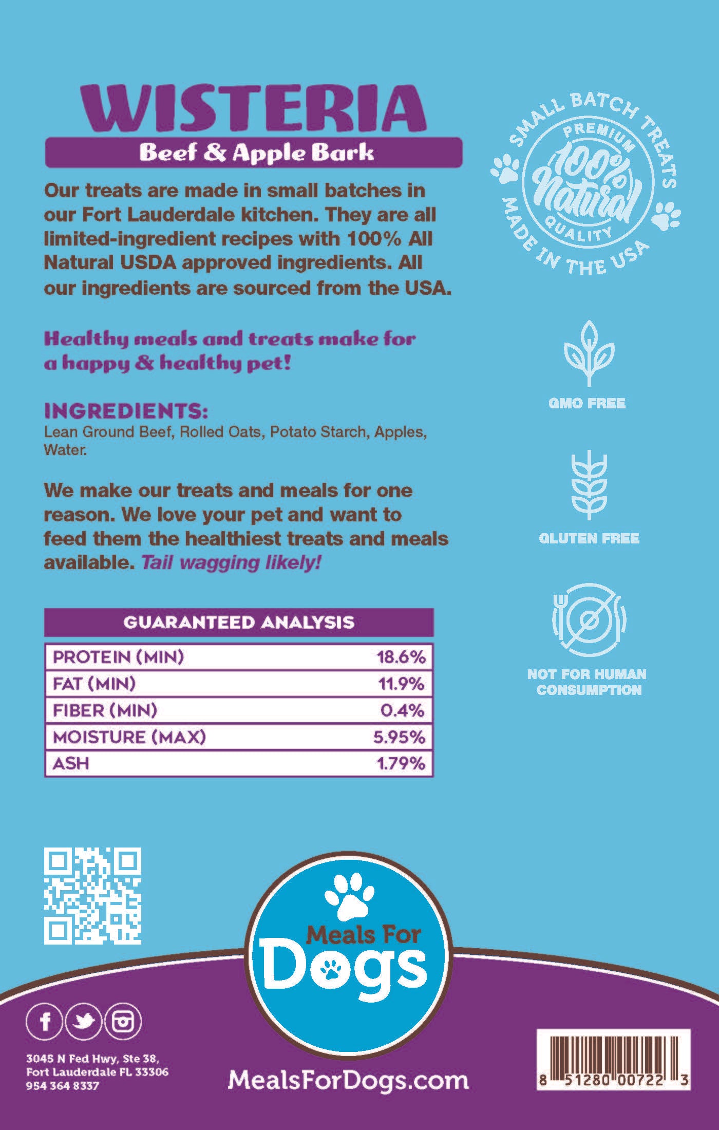 Wisteria Beef & Apple Treats | Meals for Dogs