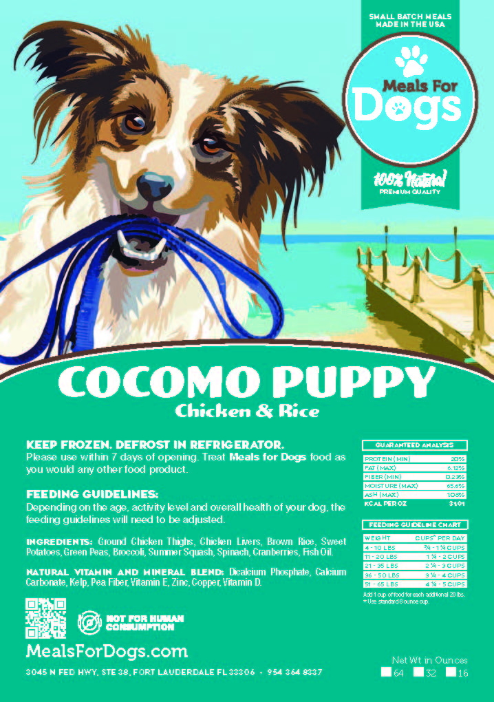 Cocomo Puppy Chicken & Brown Rice Meal | Meals for Dogs