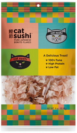 Cat sushi bonito shop flakes